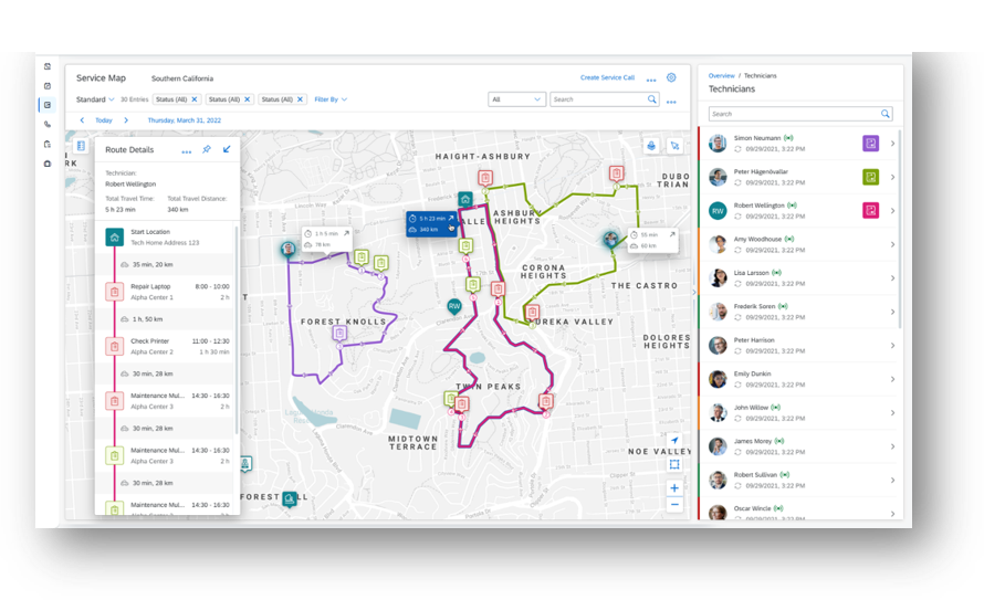 Service Map View